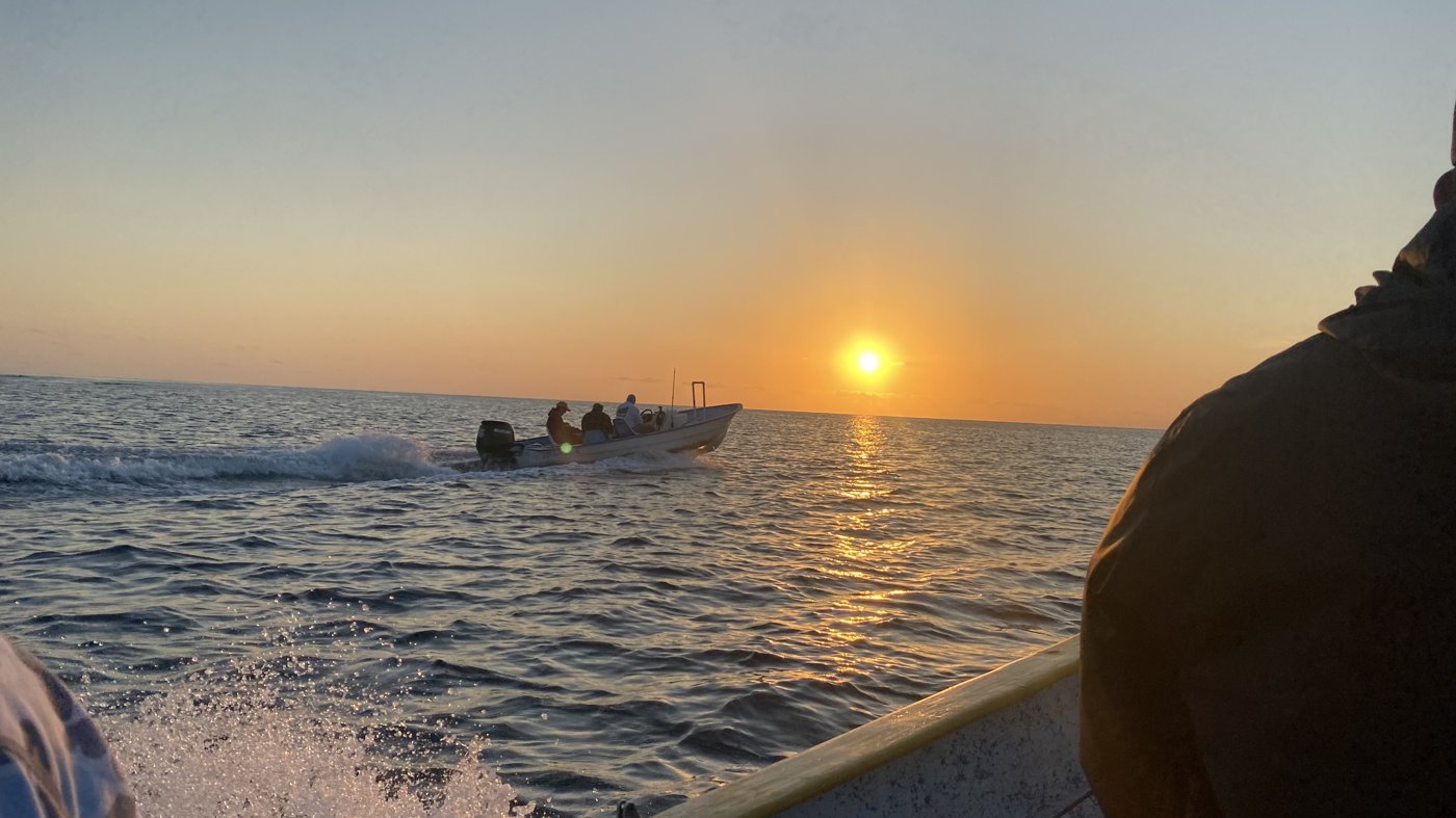 Sunrise fishing at Ensenada de Muertos, La Paz